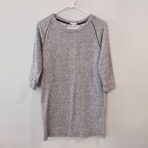 Gap sweater dress XS gray heathered half sleeve cotton blend
